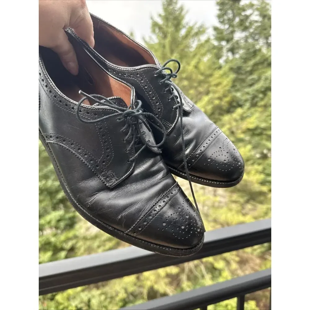 Allen Edmonds Men’s Sanford Dress Shoes Size 9 Leather Made In USA Black
